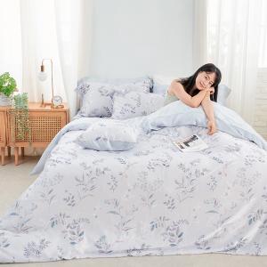 【DUYAN 竹漾】60支萊賽爾天絲雙人床包被套四件組 / 悠藍果子 台灣製