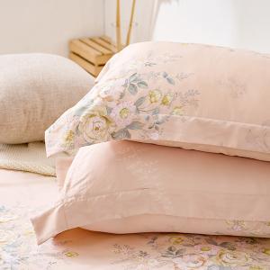 【DUYAN 竹漾】60支萊賽爾天絲雙人床包被套四件組 / 染雲花仙 台灣製