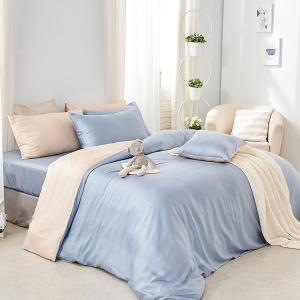 【DUYAN 竹漾】60支萊賽爾天絲雙人床包被套四件組 / 蔚藍空鏡 台灣製