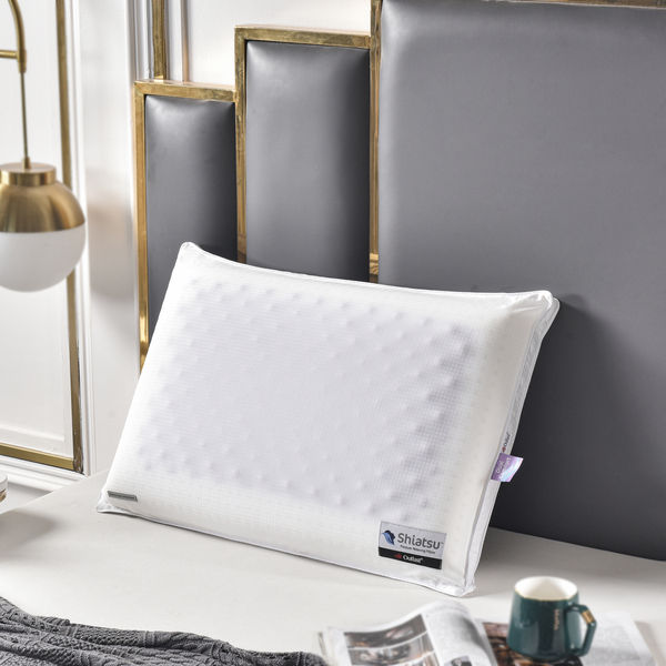 【寬庭】夏紫Outlast｜雙重舒適指壓感記憶鵝絨複合枕 (高度可調)