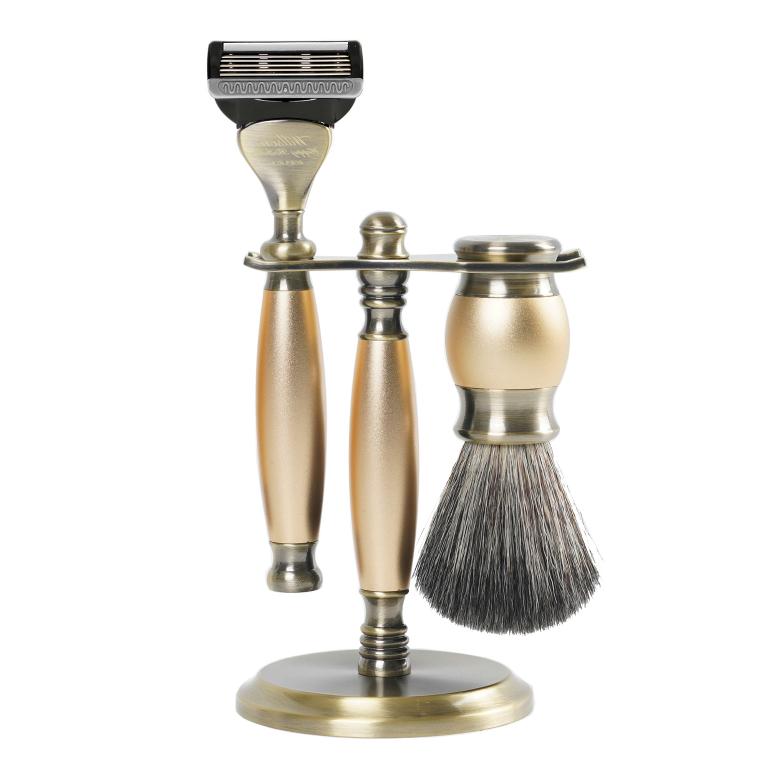 FREED 古銅系列豪華四件組五刀式刮鬍刀禮盒-阿波羅