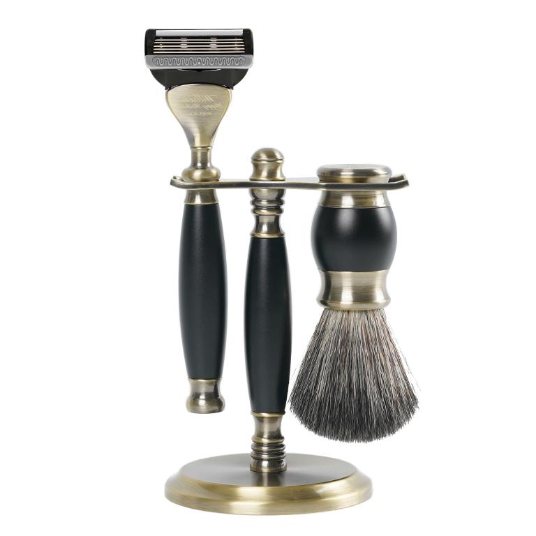 FREED 古銅系列豪華四件組五刀式刮鬍刀禮盒-極致黑