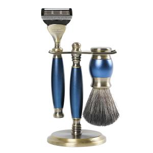 FREED 古銅系列豪華四件組五刀式刮鬍刀禮盒-帝王藍