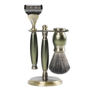 FREED 古銅系列豪華四件組五刀式刮鬍刀禮盒-大地綠