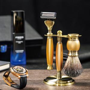 FREED 古銅系列豪華四件組五刀式刮鬍刀禮盒-阿波羅