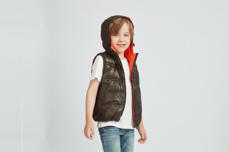 JORDON 兒童超輕連帽羽絨背心