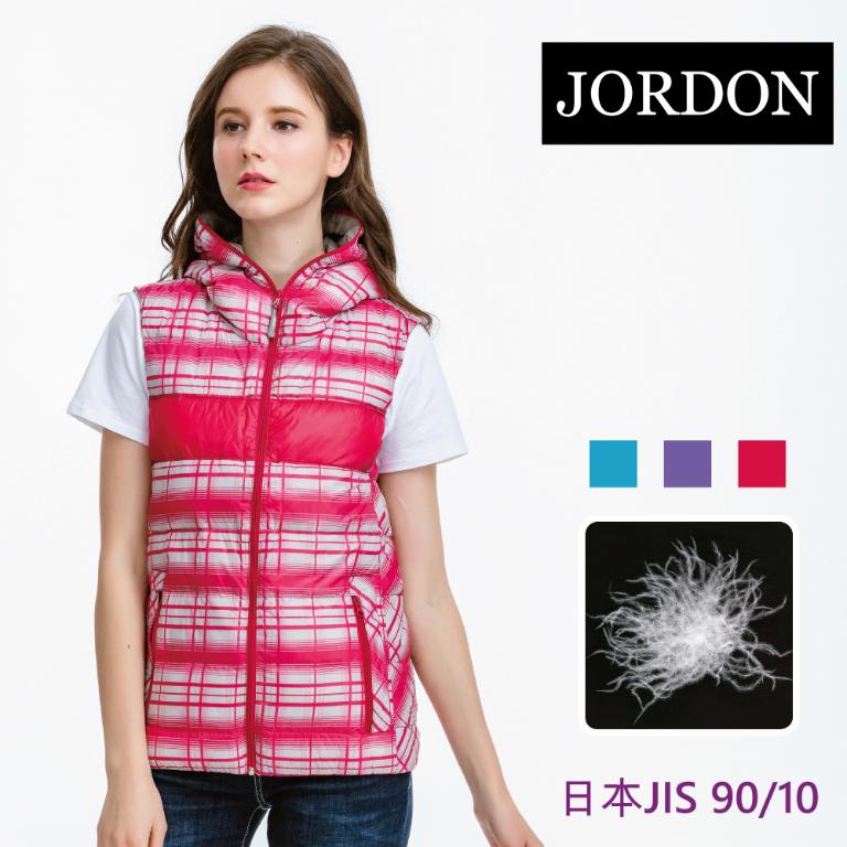 JORDON 格紋羽絨背心