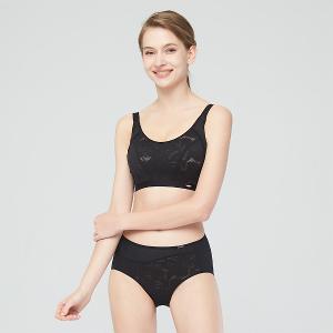 【思薇爾】幾何洞感系列M-3XL涼感透氣中腰三角女內褲(黑色)