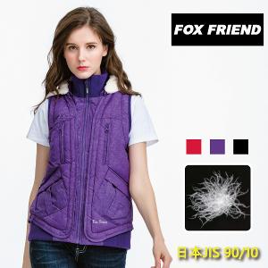 JORDON 爆裂印花紋毛帽羽絨背心