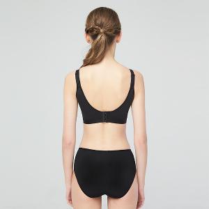 【思薇爾】幾何洞感系列M-3XL涼感透氣中腰三角女內褲(黑色)