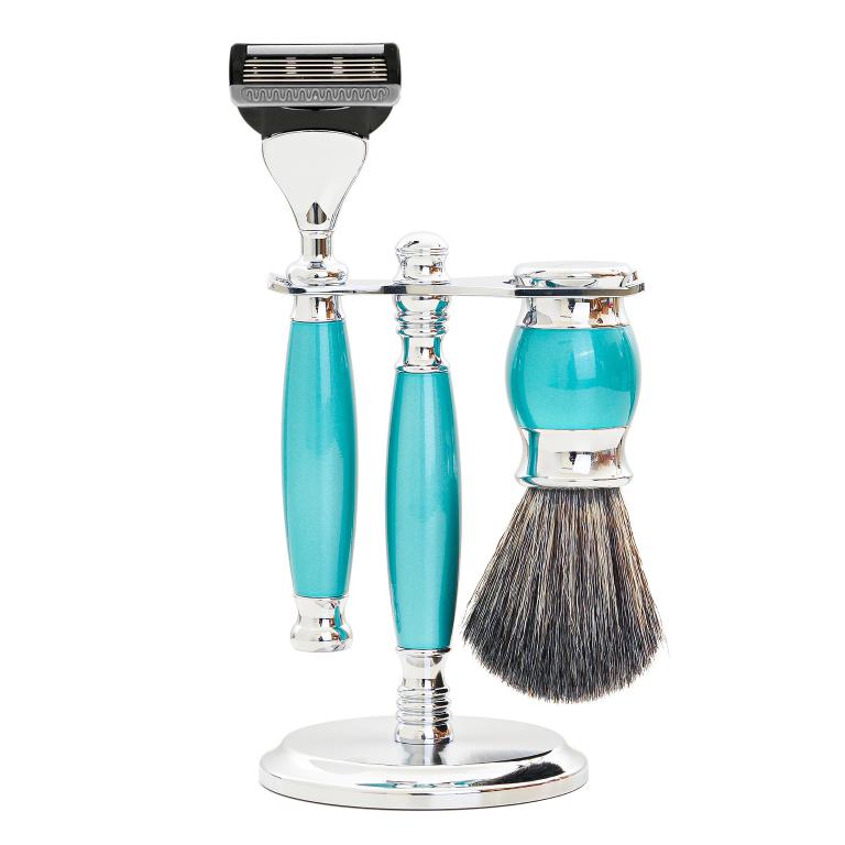 FREED【兩週年特仕款】五刀式刮鬍刀豪華禮盒四件組 - 湖水綠