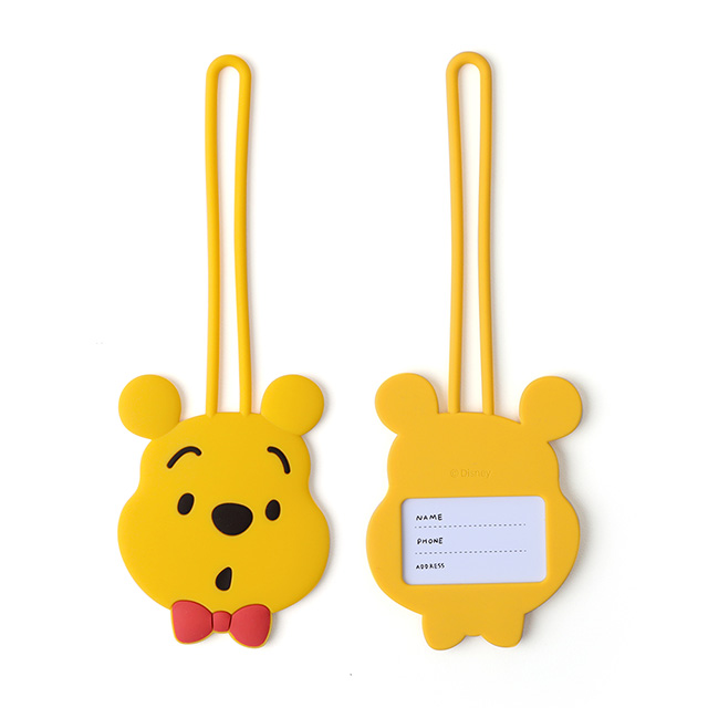 迪士尼小熊維尼矽膠行李吊牌-小熊維尼大臉