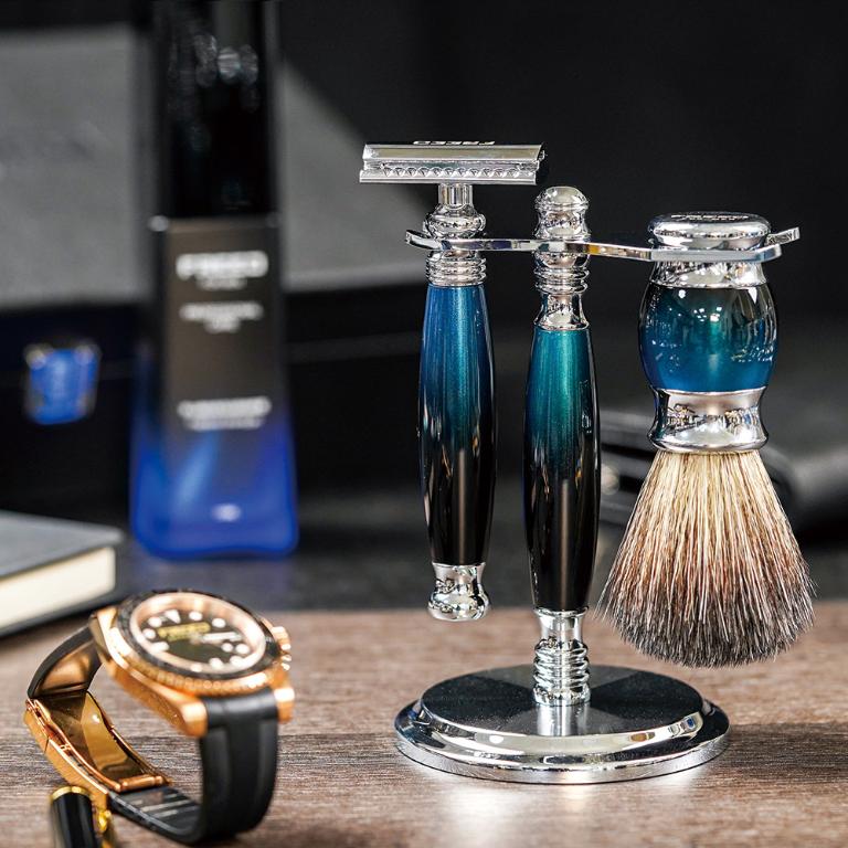 FREED 【一周年紀念款】豪華四件雙刃刮鬍刀禮盒- 銀河藍 
