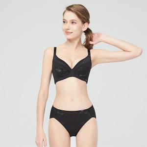 【思薇爾】幾何洞感系列C-F罩軟鋼圈涼感包覆運動女內衣(黑色)