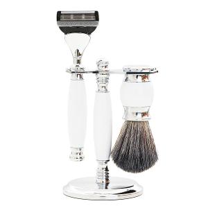 FREED【兩週年特仕款】五刀式刮鬍刀豪華禮盒四件組 - 珍珠白