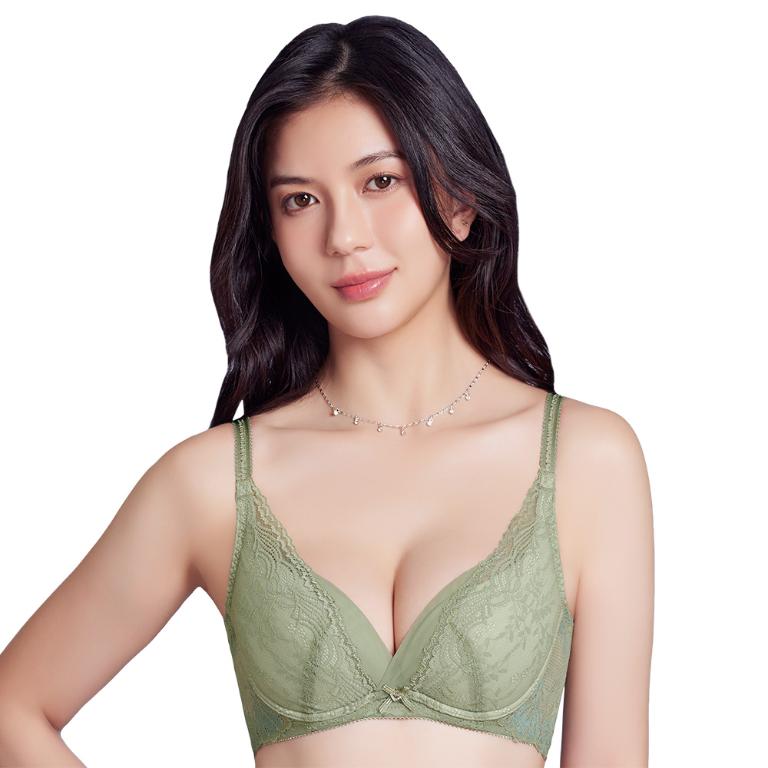 【思薇爾】撩波生命之花系列B-E罩蕾絲集中包覆女內衣(焙茶綠)