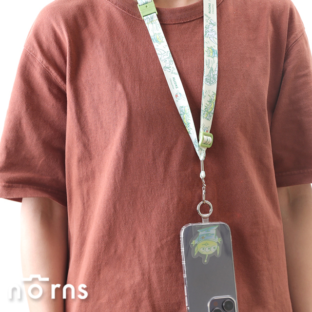 迪士尼三眼怪手機夾片掛繩組 插畫風