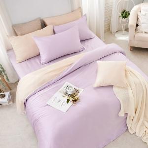 【DUYAN 竹漾】60支萊賽爾天絲雙人四件式鋪棉兩用被床包組 /幻紫凝香 台灣製