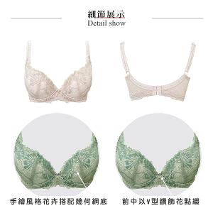 【思薇爾】撩波生命之花系列G-H罩涼感蕾絲集中包覆大罩女內衣(幽靜膚)