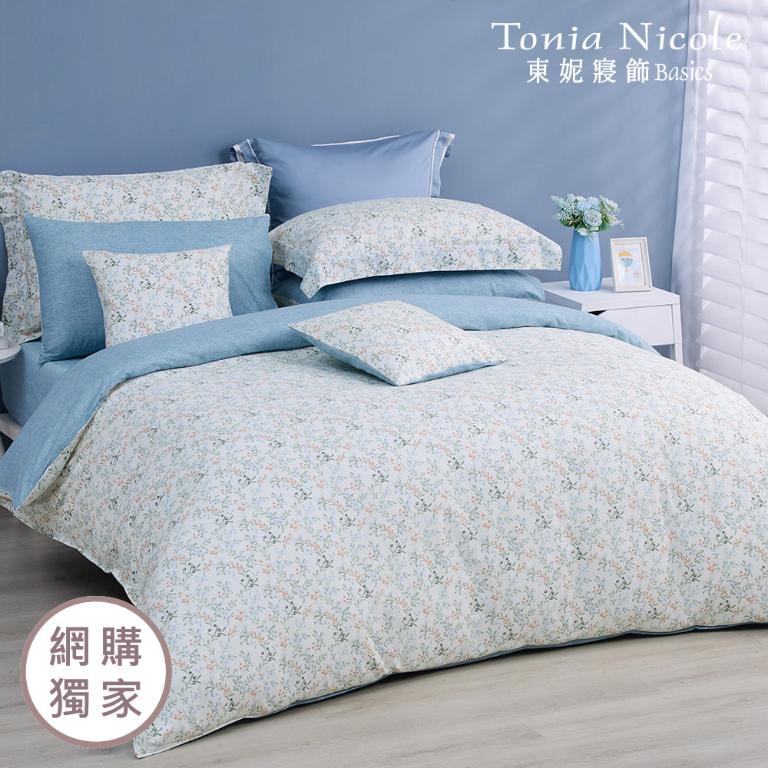 【Tonia Nicole 東妮寢飾】春意呢喃100%精梳棉兩用被床包組(雙人)