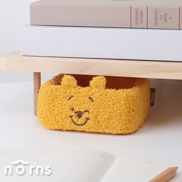 小熊維尼桌面絨毛置物盒