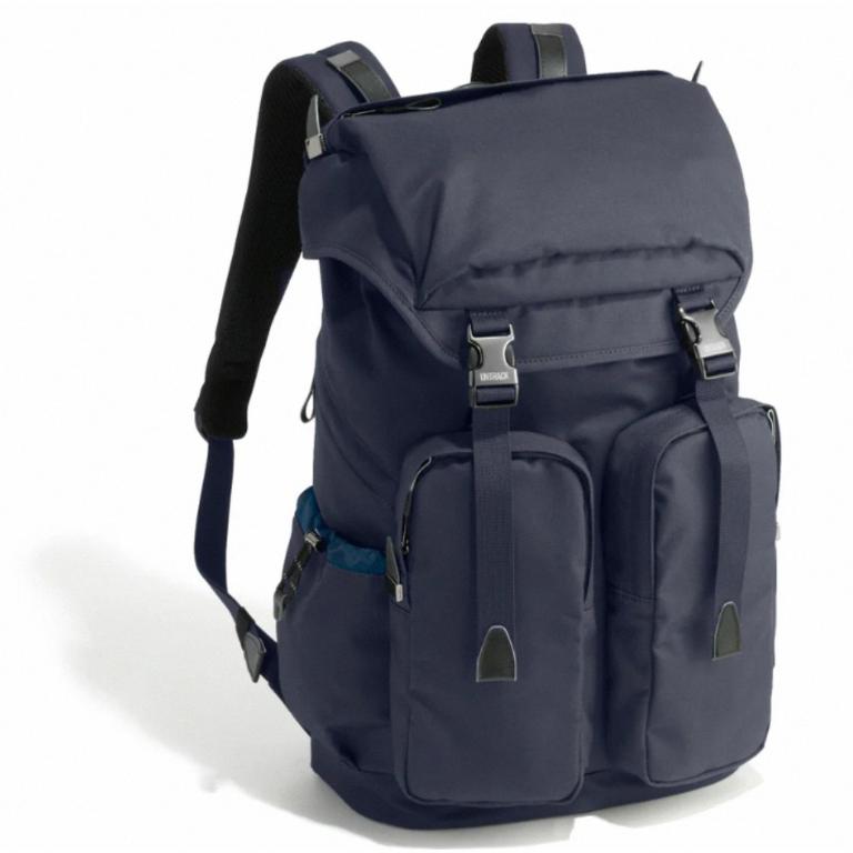 UNTRACK工裝風大口袋後背包(藍)