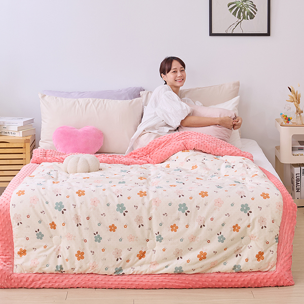 【DUYAN 竹漾】棉被 / Heat Fi / 純棉豆豆絨大豆抗菌被 / 蓓蕾少女