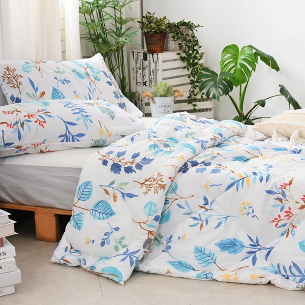 【DUYAN 竹漾】舒柔棉四季被 / 藍凝冰花