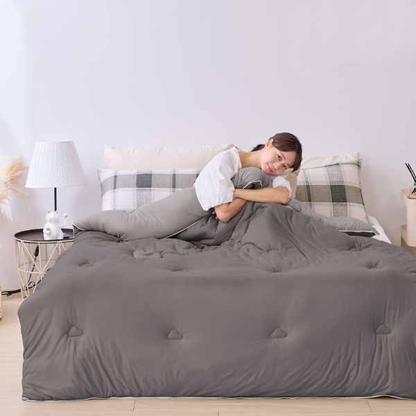 【DUYAN 竹漾】棉被 / Heat Fi / 超柔針織抗菌雲朵被 / 雲灰銀河