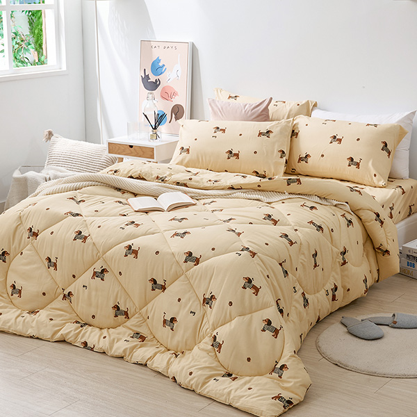 【DUYAN 竹漾】床包羽絲絨被組-雙人加大 / 舒柔棉四件式 / 換衣狗勾