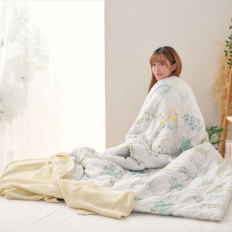 【DUYAN 竹漾】雙溫感 石墨烯天絲四季被 / 香氛藍冉 台灣製