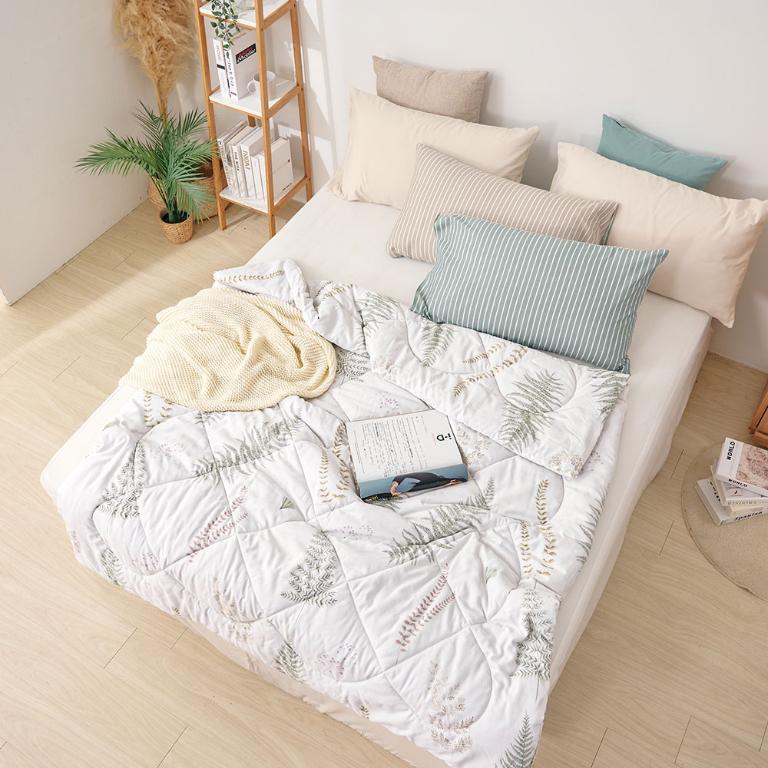 【DUYAN 竹漾】雙溫感 石墨烯天絲四季被 / 清夏綠影 台灣製