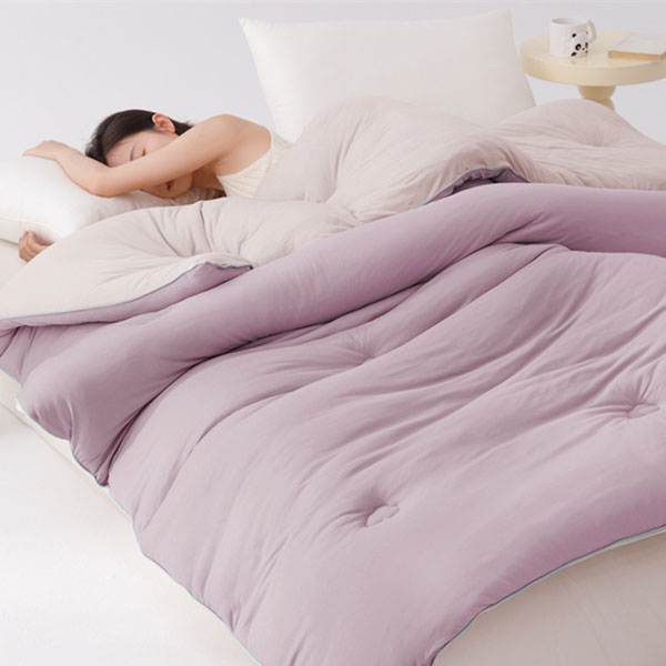 【DUYAN 竹漾】棉被 / Heat Fi / 超柔針織抗菌雲朵被 / 淺櫻霧紫