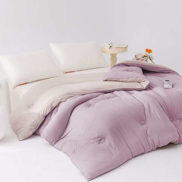 【DUYAN 竹漾】棉被 / Heat Fi / 超柔針織抗菌雲朵被 / 淺櫻霧紫