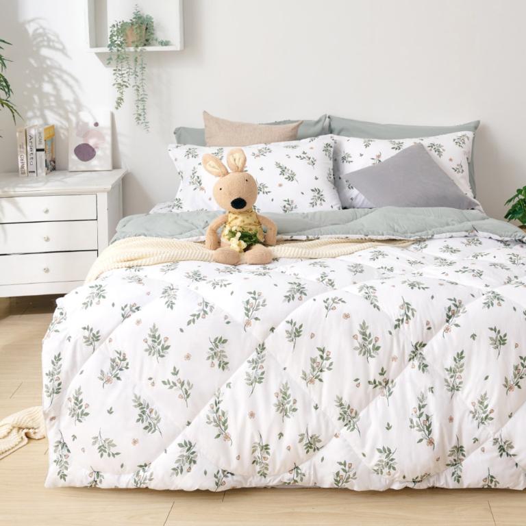 【DUYAN 竹漾】Heat/Fi 可水洗羽絲絨被 / 抹綠之森 台灣製