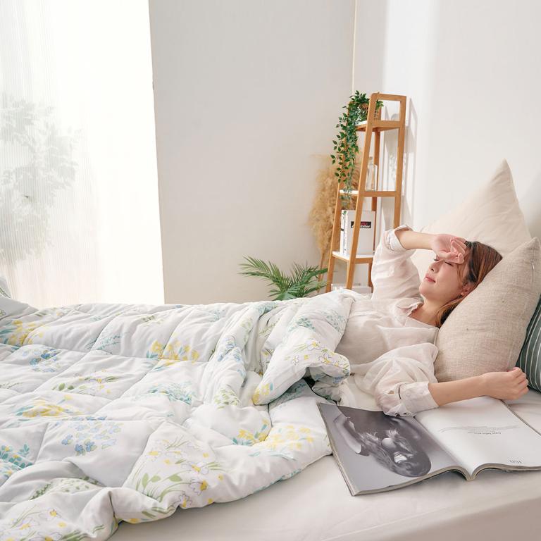 【DUYAN 竹漾】雙溫感 石墨烯天絲四季被 / 香氛藍冉 台灣製