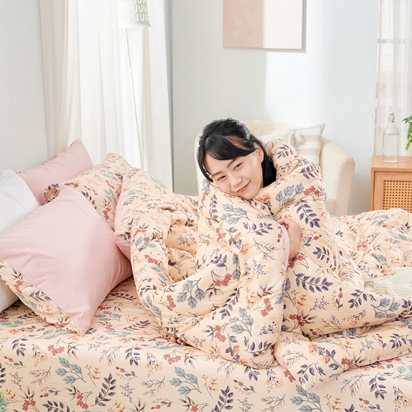 【DUYAN 竹漾】Heat/Fi 可水洗羽絲絨被 / 秘葉花季 台灣製