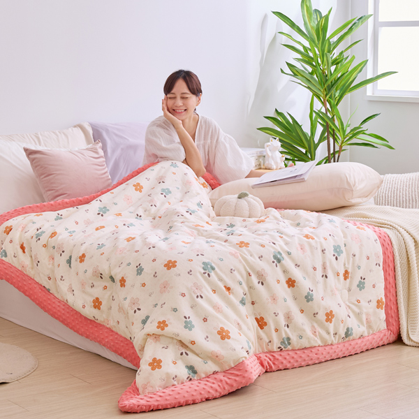 【DUYAN 竹漾】棉被 / Heat Fi / 純棉豆豆絨大豆抗菌被 / 蓓蕾少女