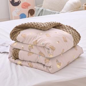 【DUYAN 竹漾】棉被 / Heat Fi / 兒童 精梳棉豆豆安撫棉被 / 奶咖佐熊