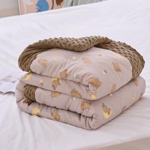 【DUYAN 竹漾】棉被 / Heat Fi / 純棉豆豆絨大豆抗菌被 / 奶咖佐熊