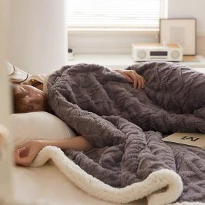 【DUYAN 竹漾】韓系麻花牛奶絨 雙層加厚被毯 / 霧灰