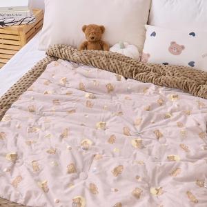 【DUYAN 竹漾】棉被 / Heat Fi / 兒童 精梳棉豆豆安撫棉被 / 奶咖佐熊