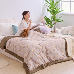 【DUYAN 竹漾】棉被 / Heat Fi / 純棉豆豆絨大豆抗菌被 / 奶咖佐熊