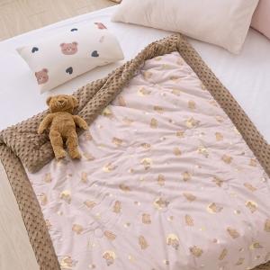 【DUYAN 竹漾】棉被 / Heat Fi / 兒童 精梳棉豆豆安撫棉被 / 奶咖佐熊