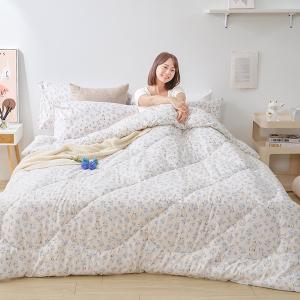 【DUYAN 竹漾】舒柔棉 雙人加大床包羽絲絨被組 /  洋林覓兔 台灣製