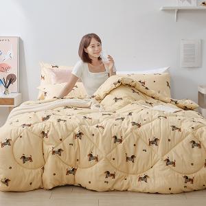 【DUYAN 竹漾】舒柔棉 雙人床包羽絲絨被組/換衣狗勾