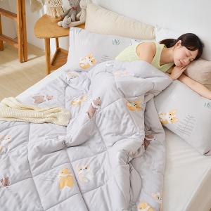 【DUYAN 竹漾】雙溫感 石墨烯天絲四季被 / 跑跑柯基 台灣製