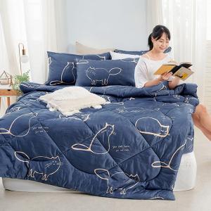 【DUYAN 竹漾】Heat/Fi 可水洗羽絲絨被 / 萌喵夢遊 台灣製