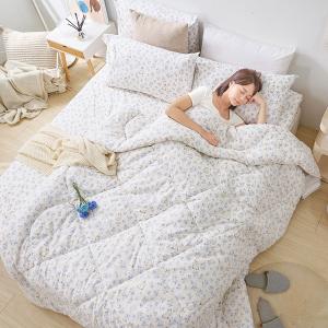 【DUYAN 竹漾】舒柔棉 雙人床包羽絲絨被組 /  洋林覓兔 台灣製