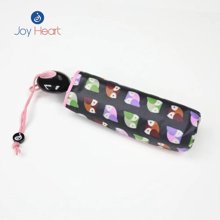 Joy Heart｜五折超輕收快乾晴雨傘-貓頭鷹(黑)